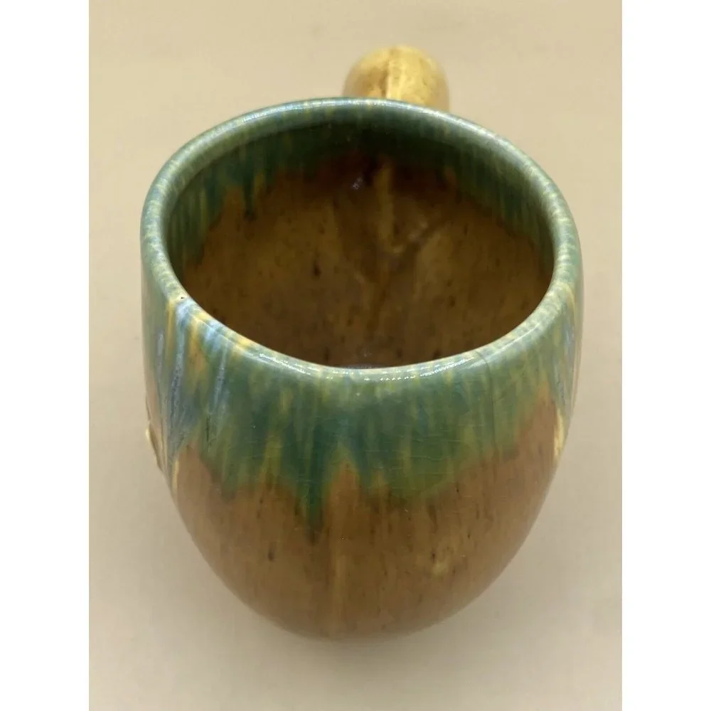 Vintage Popo Galsini Pasadena Gourdware Rare Tiki Mug Gourd Shaped 1950's